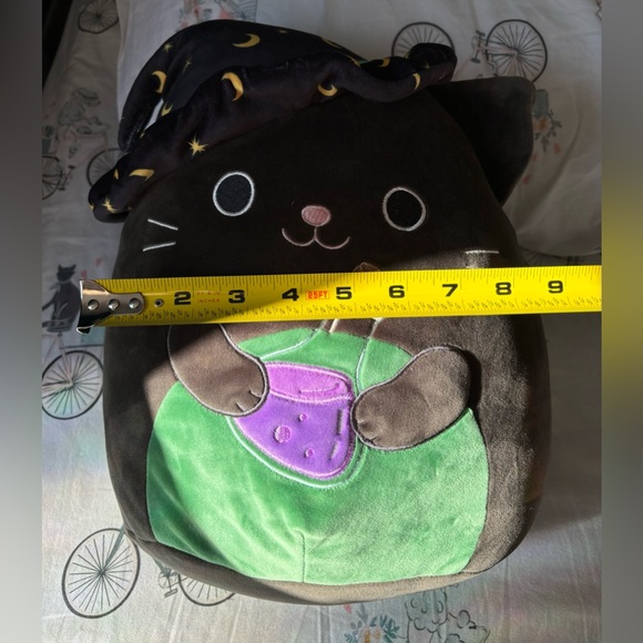 Squishmallows 11” Cleo The Black Witch Cat With Potion Halloween RARE - Picture 4 of 6